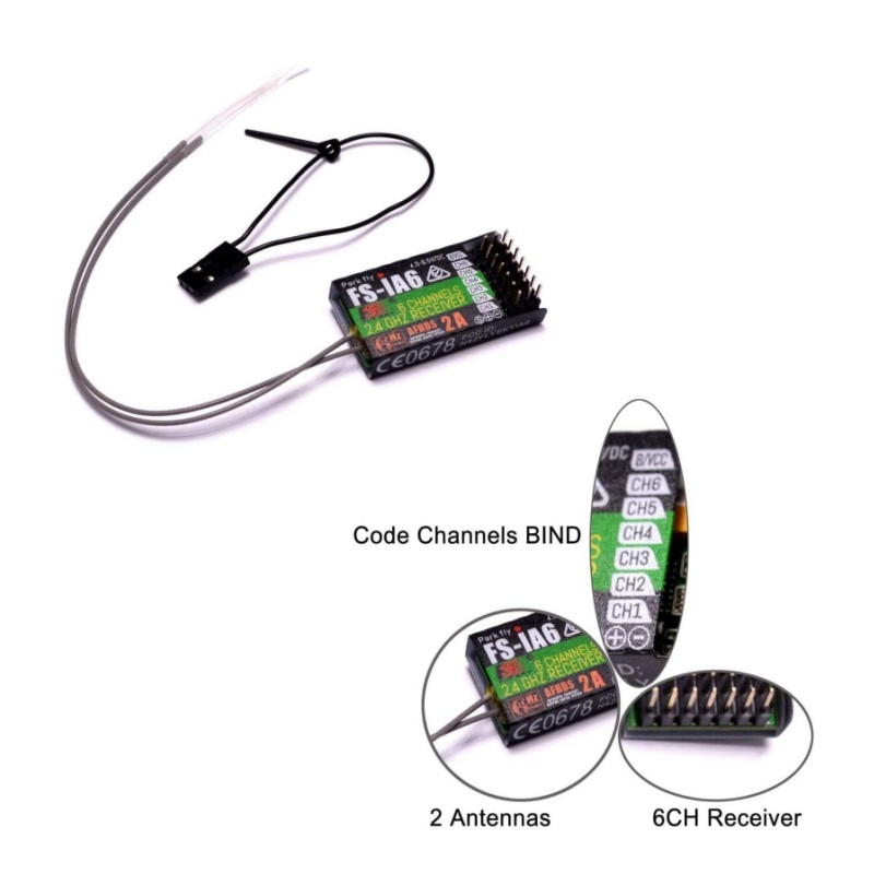 Drone Racing Receiver - Ricevitore Flysky FS-IA6 6CH doppia antenna