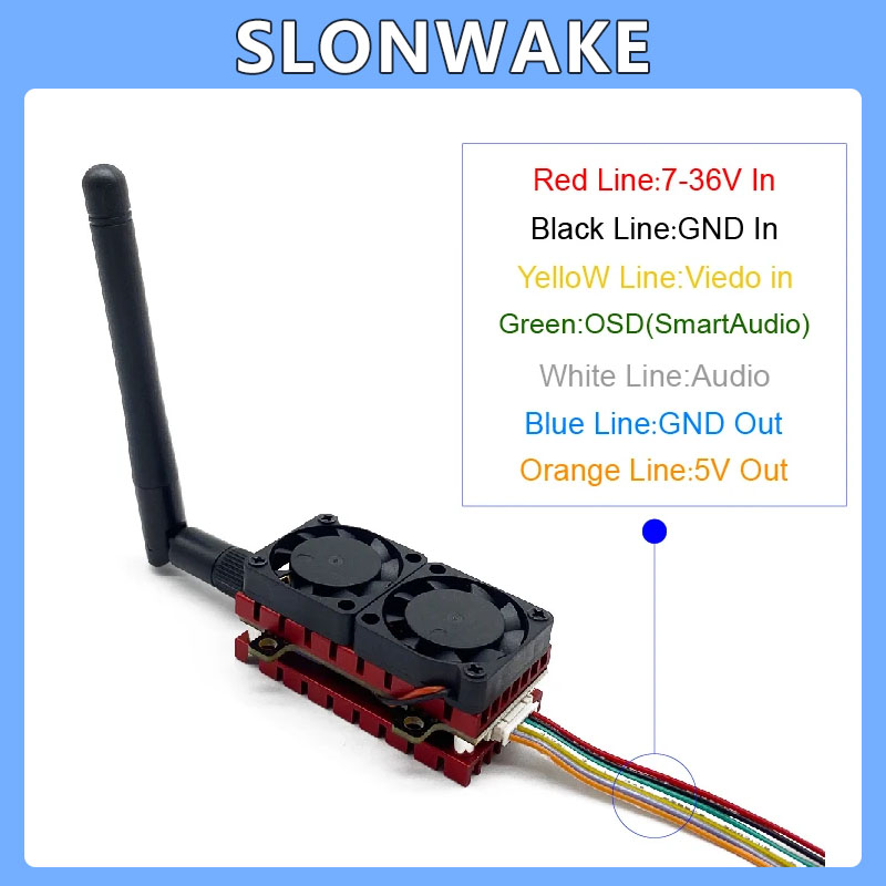 SLONWAKE 5.8G 48CH 4.2W VTX Re - Drone Racing Transmitter recensione e prezzo